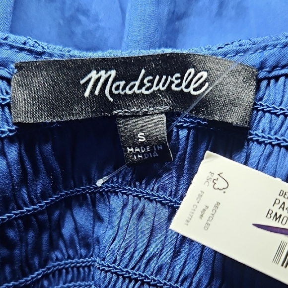 Madewell Sicily Poplin Midi Dress Blue Moon - Picture 12 of 13